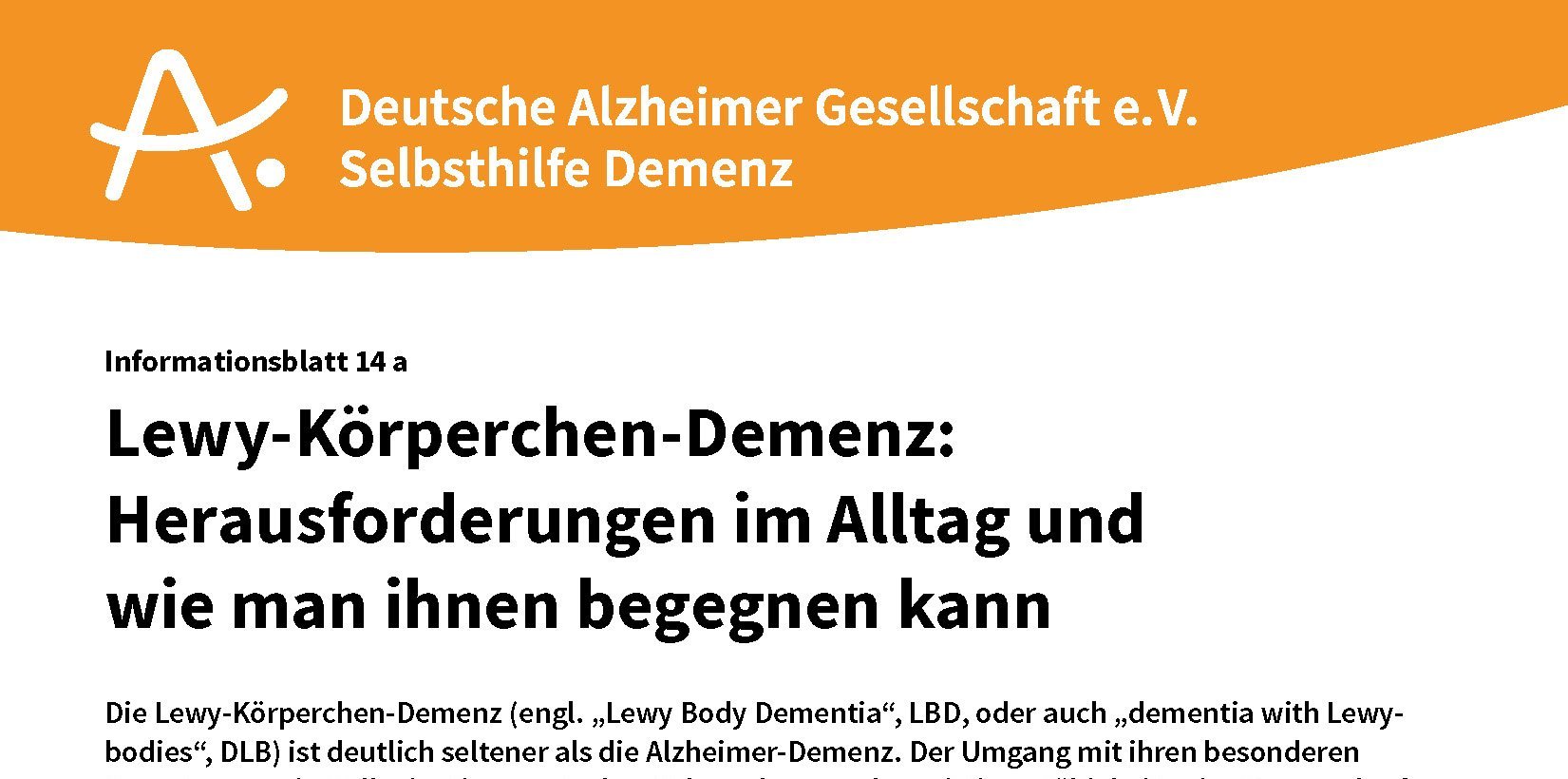 Deckblatt des Infoblatts (nur Text)